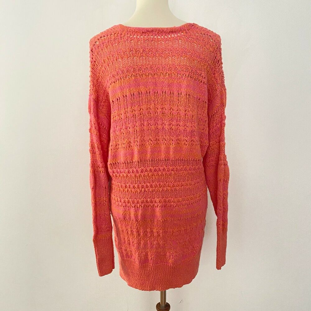 Free People Womens Hot Tropics V Neck Sweater Pullover Long Sleeve XS - Picture 3 of 9